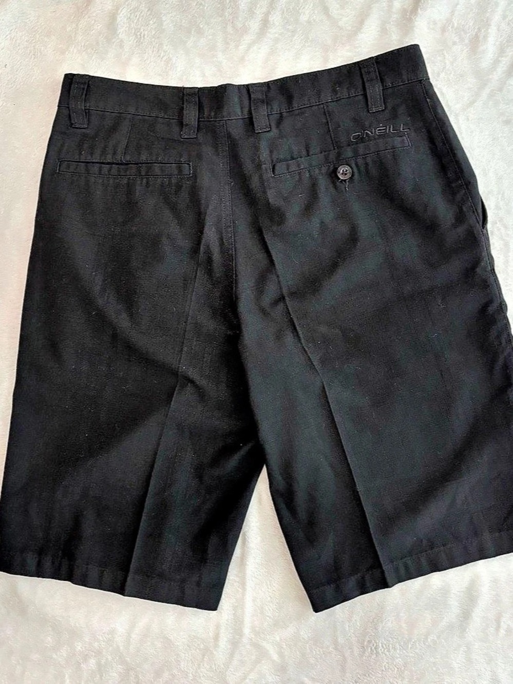 O'Neill Men's Delta Chino Walk Shorts Size 31 Black Flat Front Viscose Blend - Picture 2 of 4